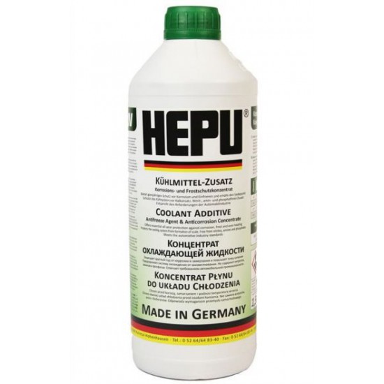 Hepu Antifreeze G11  (-72C, зелений)  1,5л.