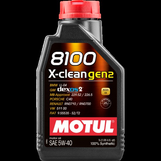 MOTUL 8100 X-CLEAN GEN2 5W-40 60л. MOTUL 8100 X-CLEAN GEN2 5W-40 60л.