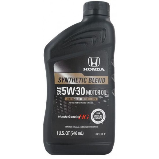 Honda Motor Oil Synthetic Blend 5W-30 SP/GF-6