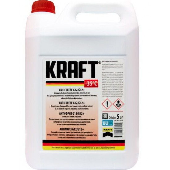 Kraft Antifreeze (-35C, червоний) 5л. Kraft Antifreeze (-35C, червоний) 5л.
